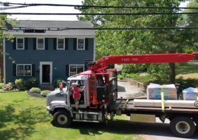 Mid-Cape Home Centers boom truck delivery