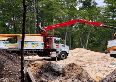 Mid-cape Home Centers boom truck delivery