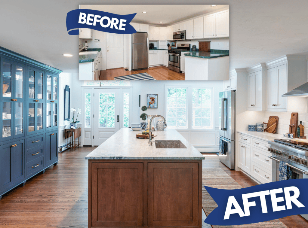 before and after kitchen remodel