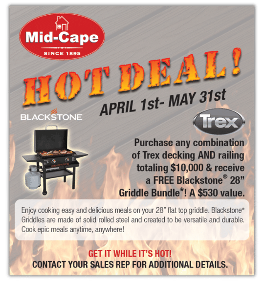 Trex decking and railing promotion