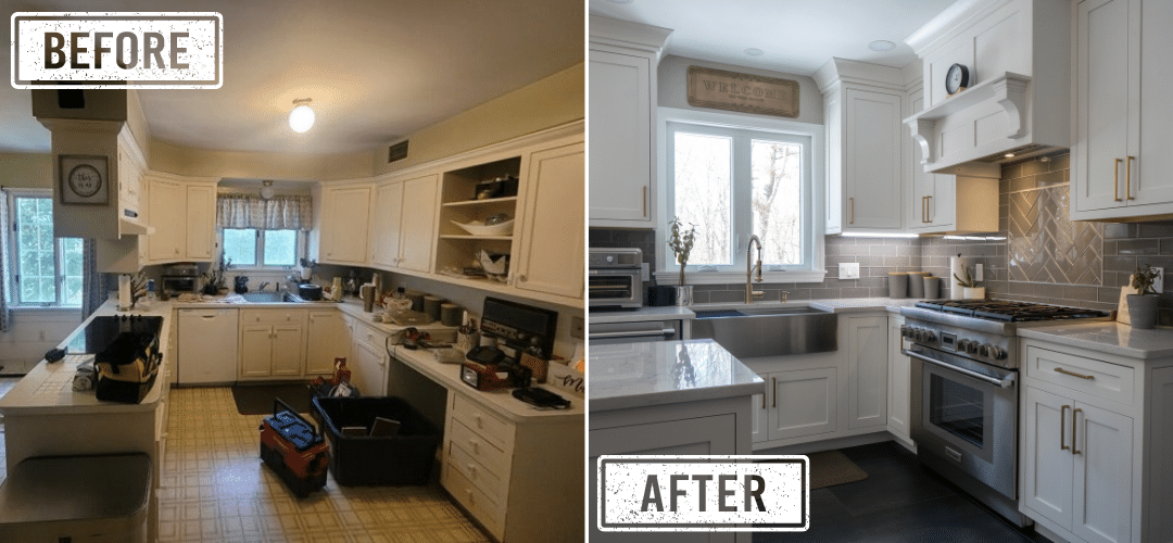 Before and After Kitchen Design Transformation Remodel